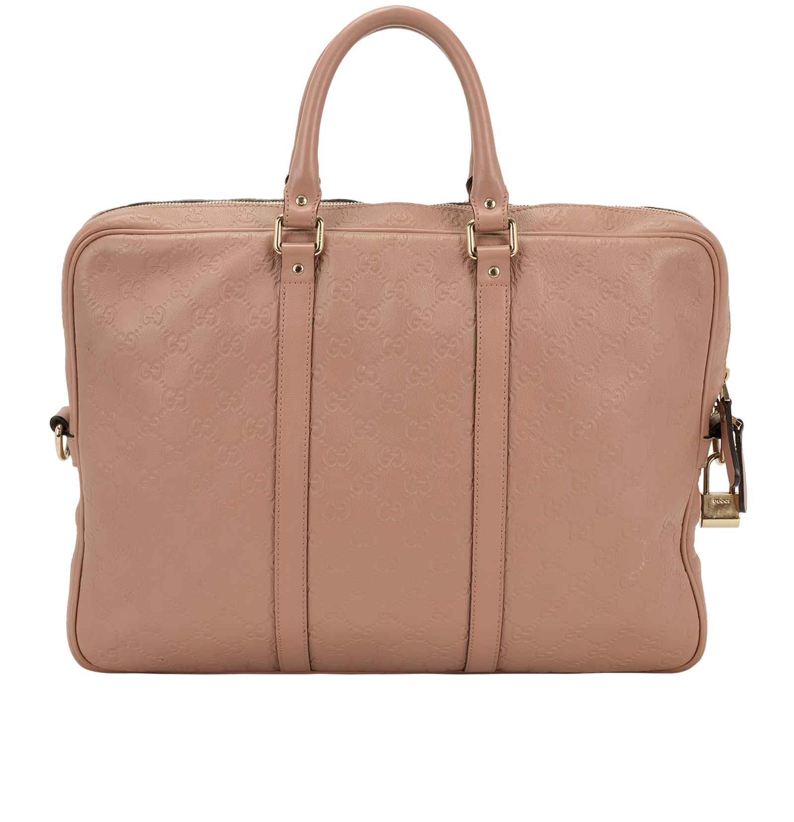 Briefcase, &pound;495, Handbags, Pink, Leather, Back view